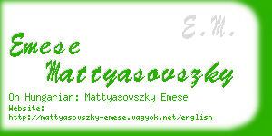 emese mattyasovszky business card